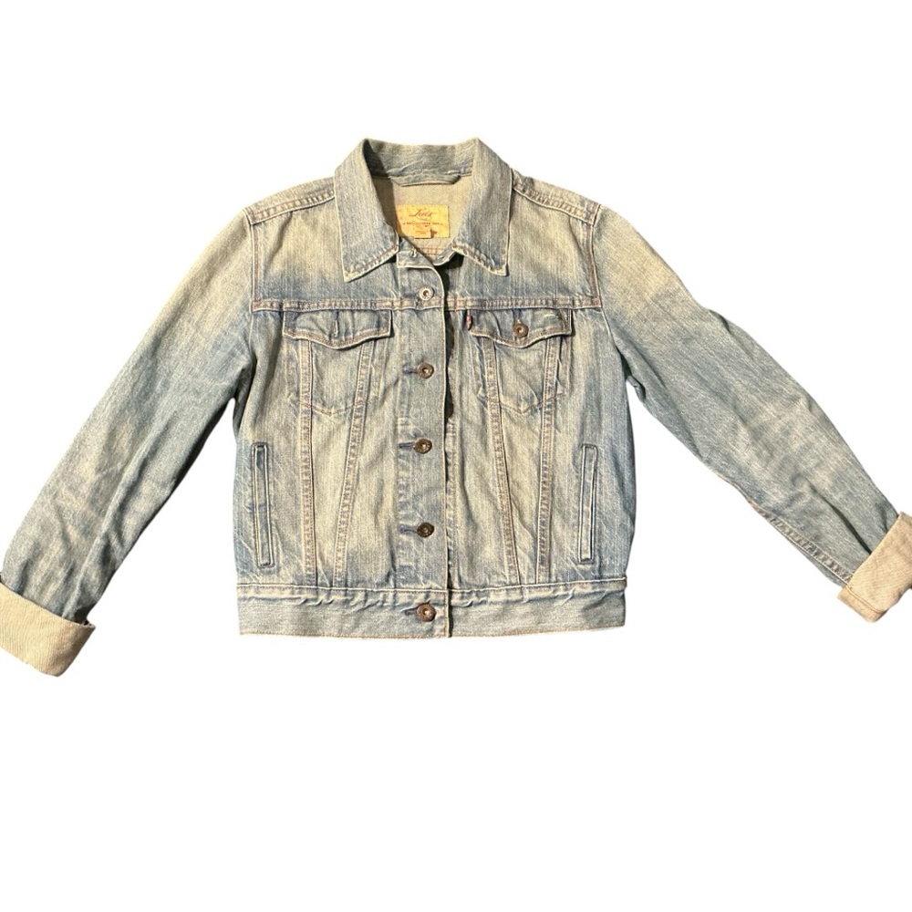 Levi cropped waist jean jacket size Medium - Picture 3 of 8